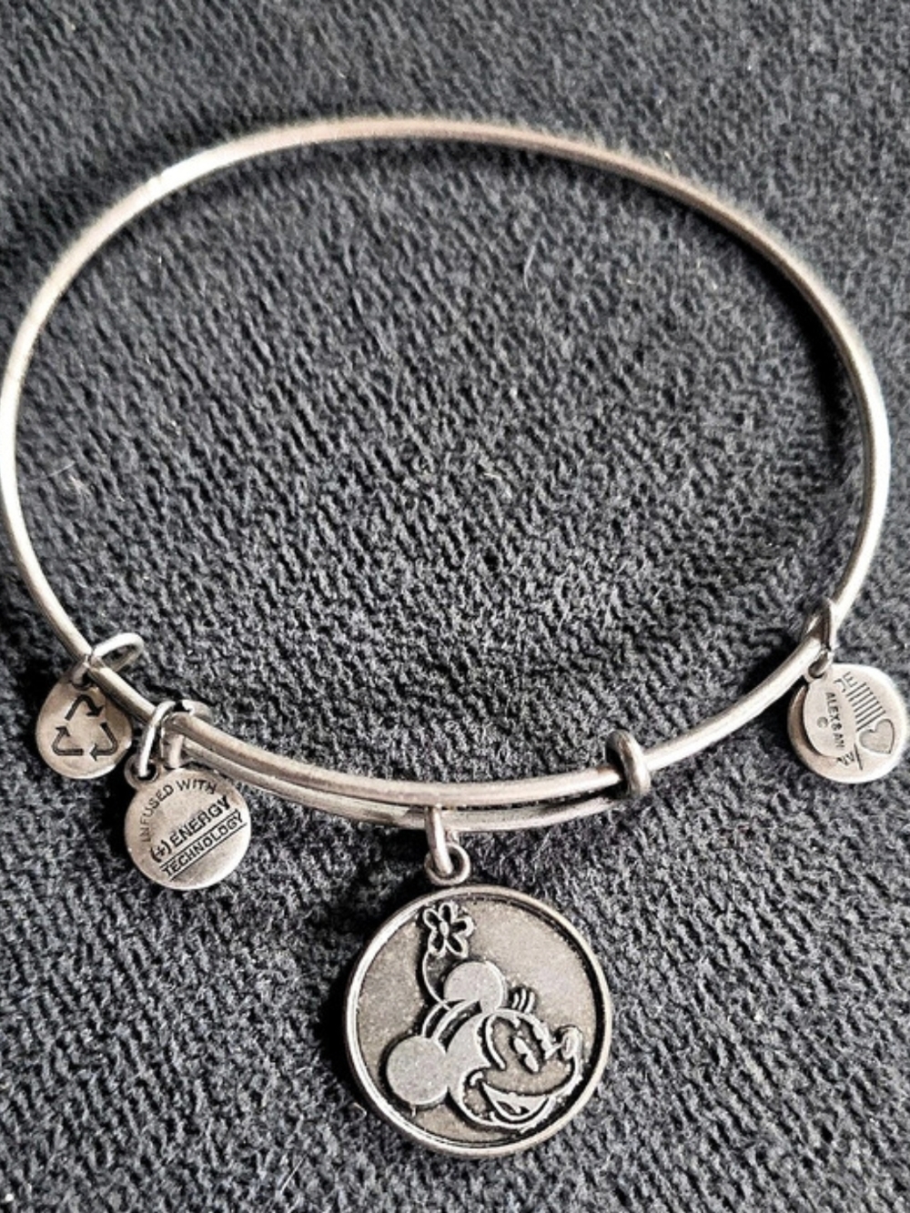 Alex & Ani Disney Minnie Mouse Charm Bangle in Silver